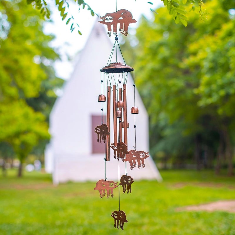 EZTZEN Sloth Wind Chimes for Outside,Sloth Gifts for Women/Men/Sympathy Gift/Memorial Gifts/Birthday Festival Metal windchimes Outdoors/Indoors,Patio Decor,Garden Decor,Home,Yard - Image 2